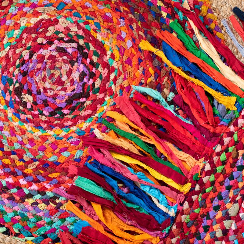 SAFAVIEH Handmade Cape Cod Wobke Jute Rug with Fringe