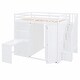 preview thumbnail 19 of 30, Full Size Bunk Bed with Wardrobe,Desk and Shelves