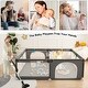 preview thumbnail 2 of 5, Infant 79"x79" 4-Panel Baby Playpen Spacious & Secure Foldable Playard Grey