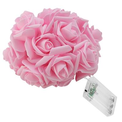 40 LEDs Rose Flower String Lights 10ft Battery Operated Decor