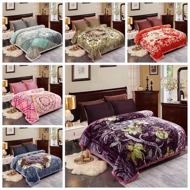 Plush Raschel Korean Printed Fleece Blanket