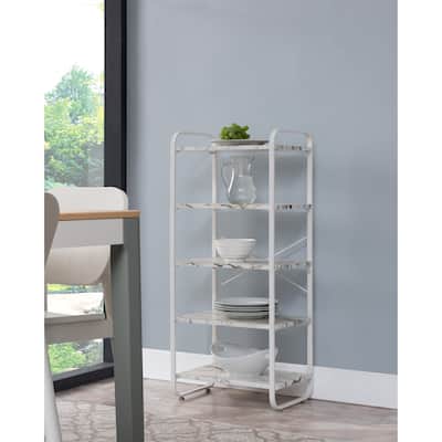 Transitional Baker's Rack-White