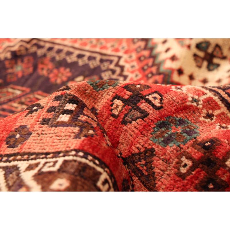 ECARPETGALLERY Hand-knotted Melis Vintage Light Red Wool Rug - 5'4 x 7'11