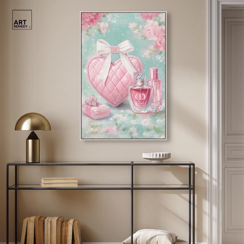 Little Heart Shaped Purse Canvas by Art Remedy