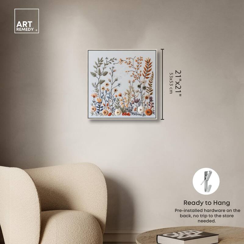 Threaded Thicket Canvas Floral by Art Remedy