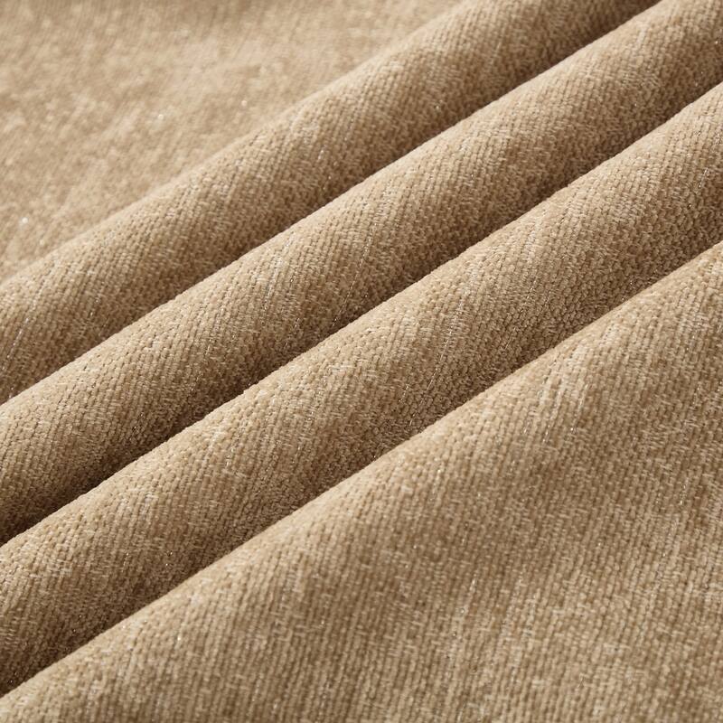 2-Seater L Shaped Sofa Couch, Lounge Sofa with Removable Ruffles Pleats Skirts, Loveseat Sofa with Movable Ottoman