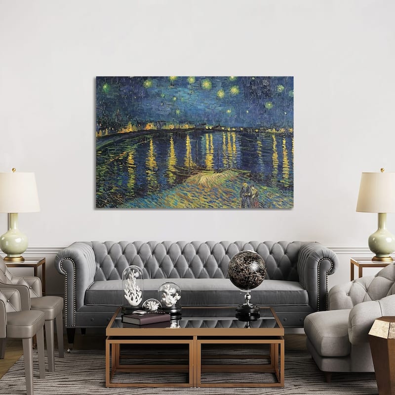 iCanvas "Starry Night Over The Rhone, 1888" by Vincent van Gogh Canvas Print