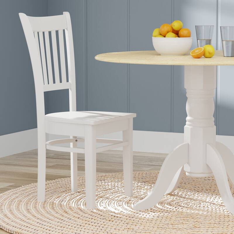 3-Piece Dining Set, 42" Round Drop-Leaf Table and Spindle Chairs