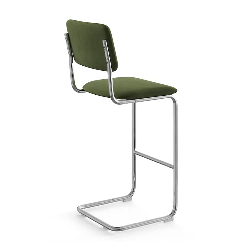 Hayward Velvet Bar Height Stool (Set of 2)
