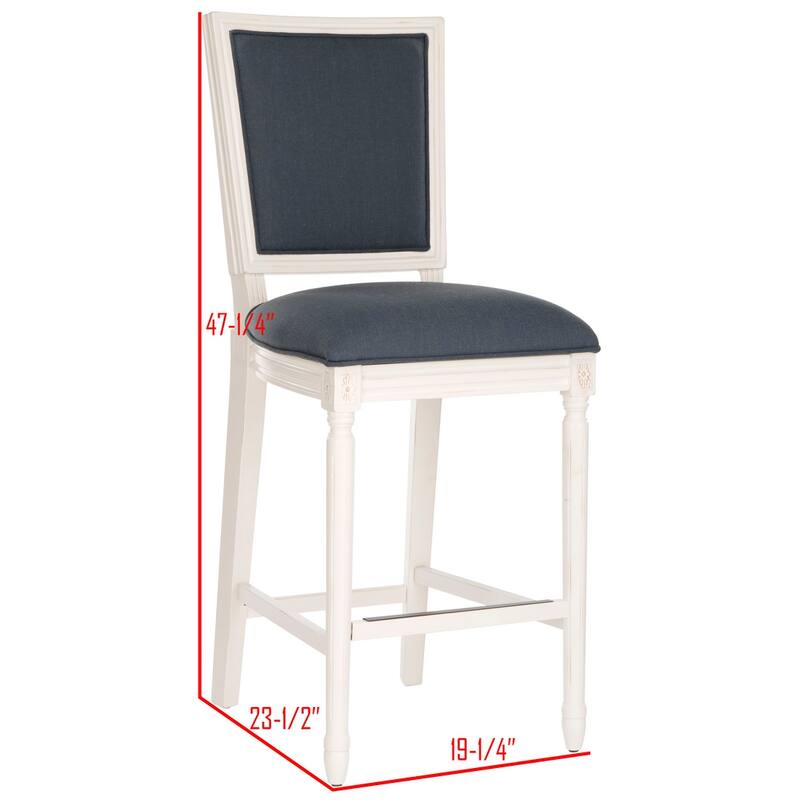 SAFAVIEH Rusmira-30 Inch Rectangular Bar Stool (Set of 2) - 23.5" x 19.3" x 47.3" - 19Wx24Dx47H