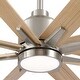 preview thumbnail 57 of 83, YUHAO 84 In. Indoor/Outdoor Modern Industrial Large Windmill Aluminum Blade Ceiling Fans With Lights, Quiet DC Motor and Remote