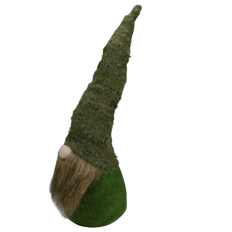21" Green Standing Gnome Christmas Figure with Bendable Hat