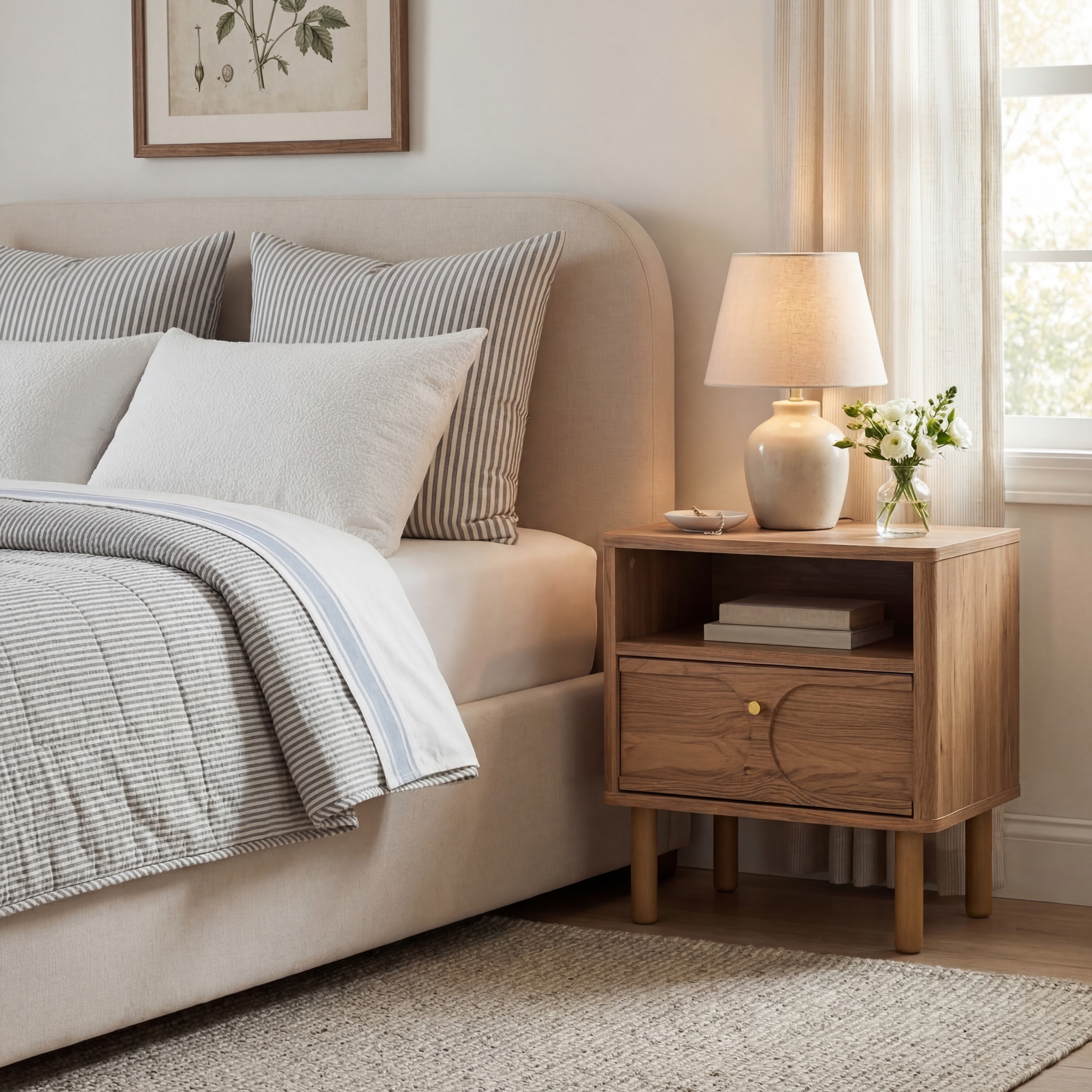 SAFAVIEH Home Prinpop 1 Drawer 1 Shelf Nightstand