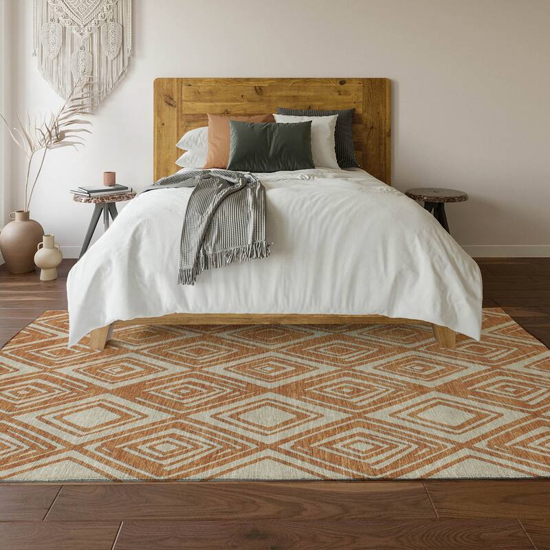 Premium Washable Super Soft Diamond Cascade Mayfield Rug