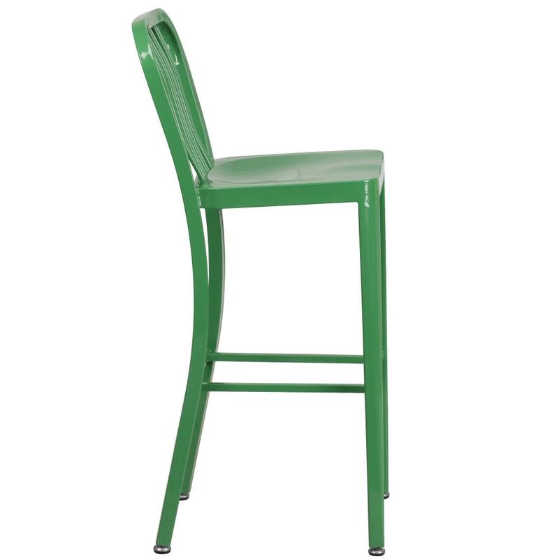 Indoor/Outdoor Commercial Grade Metal Modern Barstools (Set of 2)