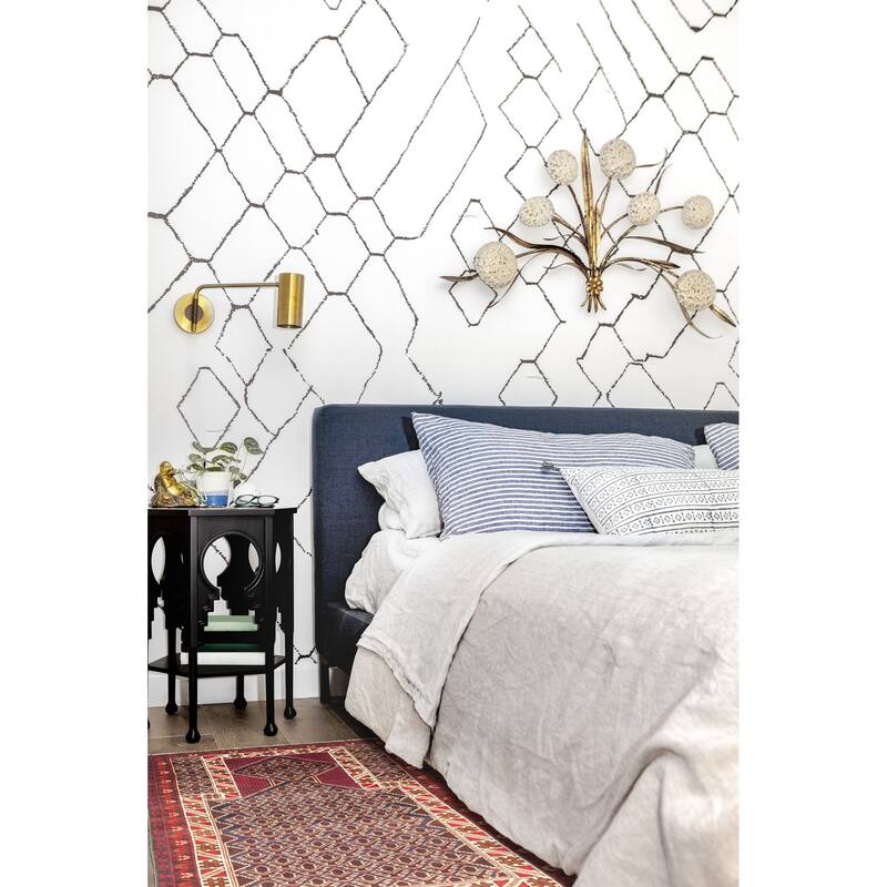 ECARPETGALLERY Hand-knotted Teimani Dark Navy Wool Rug - 2'9 x 4'5