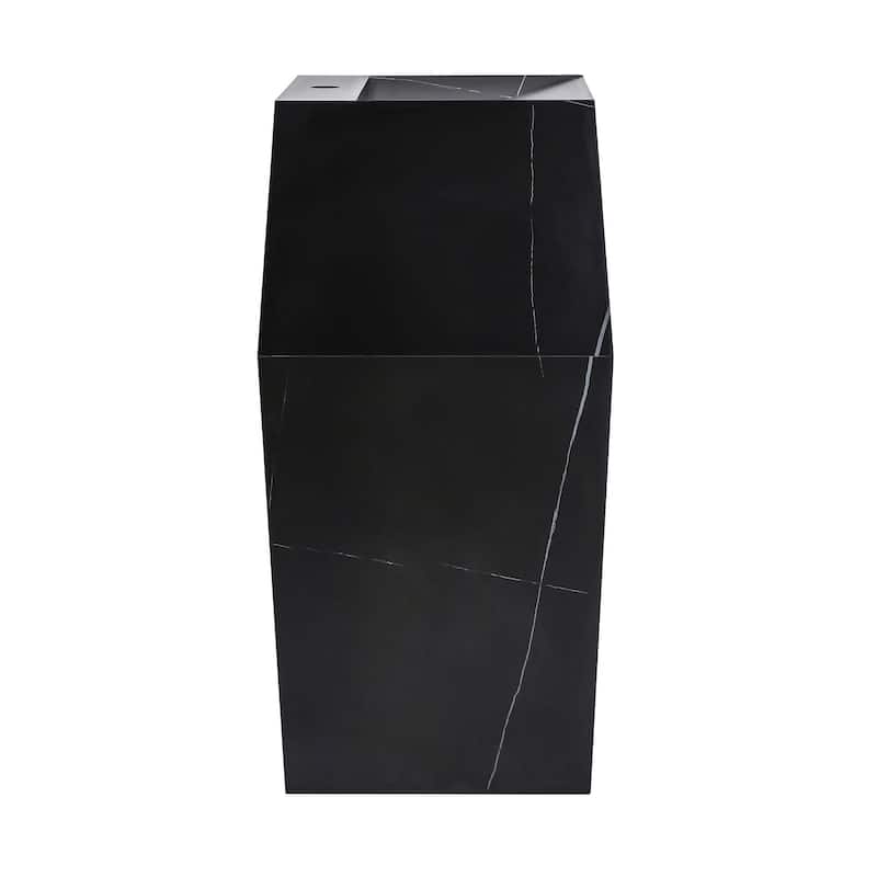 Fine Fixtures Canyon Collection, Elegant Square Shaped Pedestal Sink, - N/A