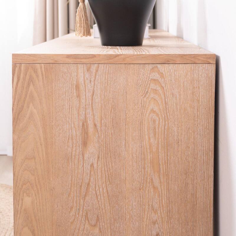 Rustic Wood Console Table with Natural Log Accents for Entryway or Hallway Display and Organization