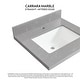 preview thumbnail 57 of 98, Malaga Composite Stone Vanity Top with White Rectangular Sink