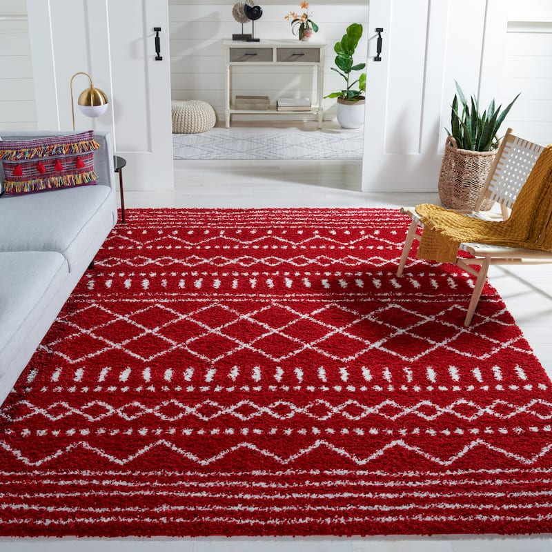 SAFAVIEH Arizona Shag Lotta Moroccan 1.2-inch Thick Rug