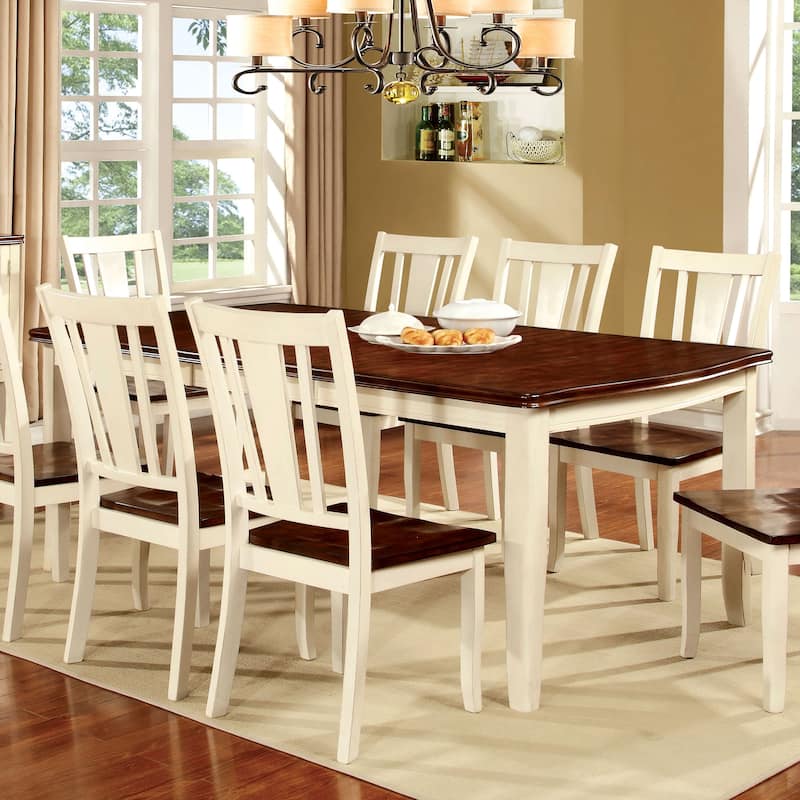 Furniture of America Betsy Jane Country 78-inch Expandable Dining Table