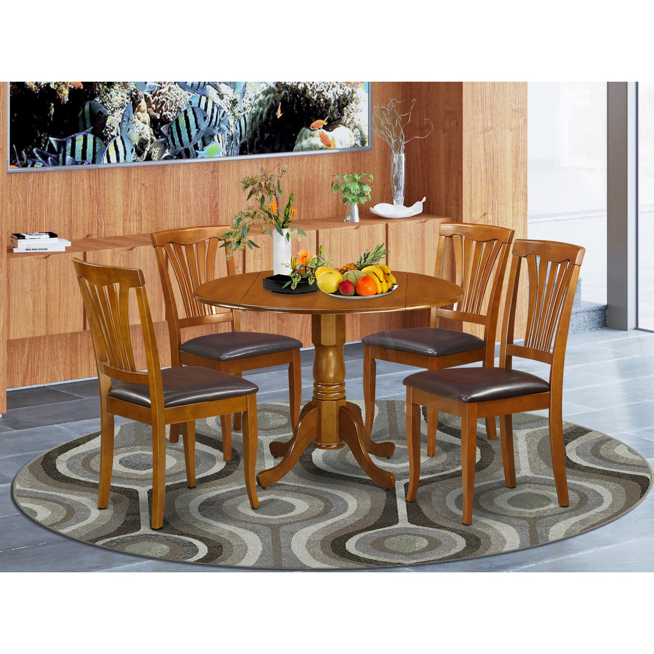 3 piece pedestal dining set