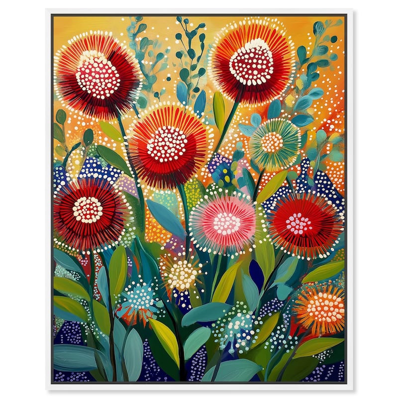 Vivid Flora I Canvas by Art Remedy - 24" x 30" - White