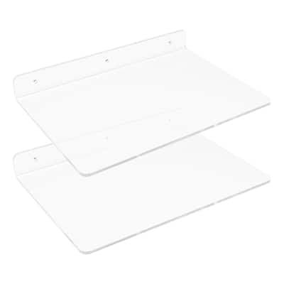Clear Acrylic Shelves for Bathroom Bedroom Living Room and Kitchen Room Wall Display Shelf, for Wall Clear