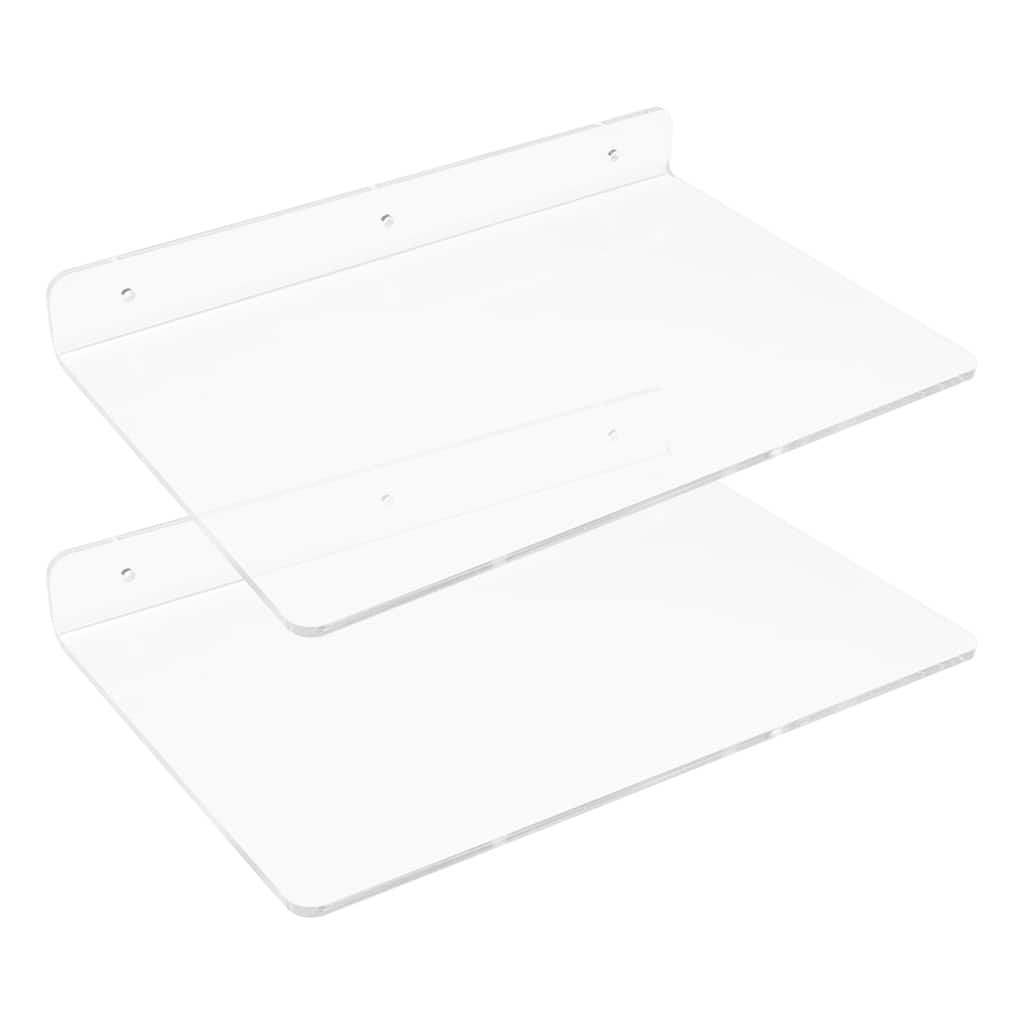 Clear Acrylic Shelves for Bathroom Bedroom Living Room and Kitchen Room Wall Display Shelf, for Wall Clear
