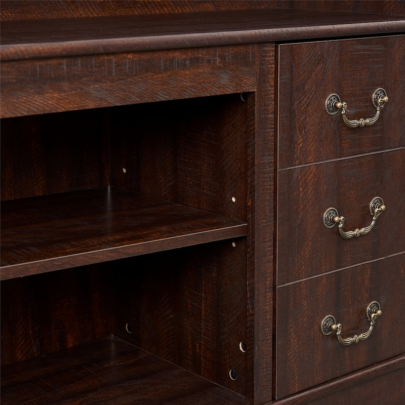 TV Stand,Entertainment Centers for TV Up to 65" with Drawers and Open Shelf