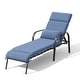 preview thumbnail 8 of 35, Outdoor Adjustable Patio Chaise Lounge Chair with Cushion Beach Poolside