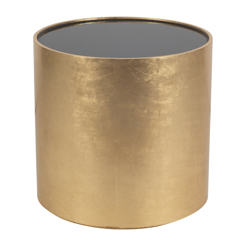 Sagebrook Home Modern Glam Wood Round Glass Coffee and End Table