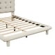 preview thumbnail 8 of 20, Marshmallow Shaped Button-Tufted Headboard LED Platform Bed