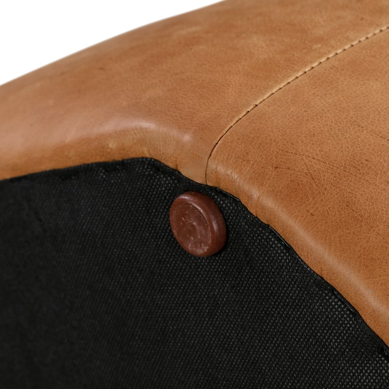 Poly & Bark Porto Ottoman - Full Grain Genuine Italian Leather