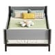preview thumbnail 18 of 18, Twin Platform Bed w/ Headboard & Footboard, Solid Wooden Bed Frame w/ Built-in Bed-end Book Storage Rack-No Box Spring Needed