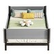 preview thumbnail 11 of 9, Twin Size Bed with Headboard, Footboard, Side Safeguards, and Integrated End-of-Bed Bookshelf