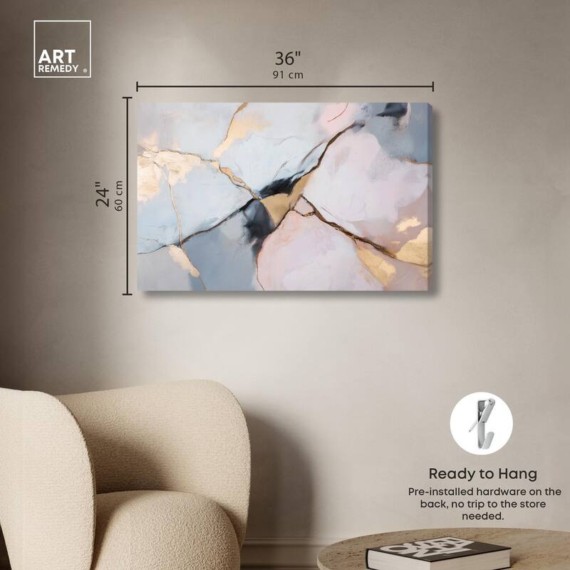 Gilded Veins Canvas by Art Remedy, Gallery Wrapped