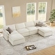 preview thumbnail 38 of 79, Modular Couch Oversized Sectional Sofa for Living Room Cream-6PC