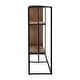 preview thumbnail 3 of 7, 34" Wall Shelf with Mirror Contemporary Farmhouse Rustic Mounted Metal Shelf in Black/Brown with Mirror for Bathroom,