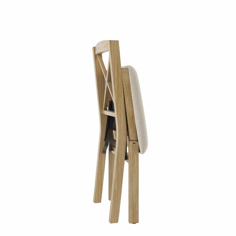 X-Back Scandinavian Dining Chairs, Set of 2 Upholstered Wooden Chairs for Kitchen, Dining Room