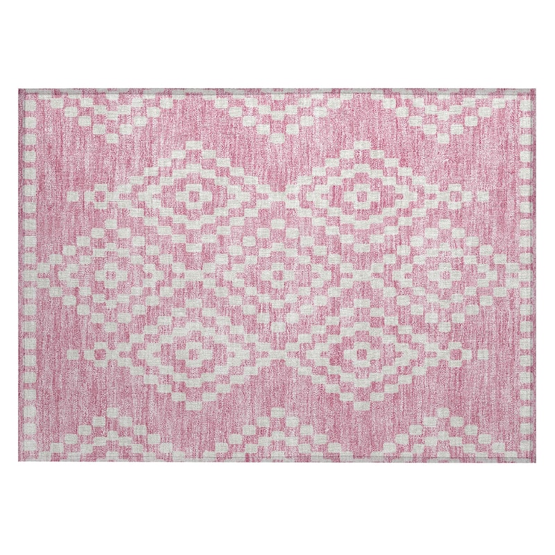 Machine Washable Indoor/ Outdoor Chantille Boho Moroccan Rug