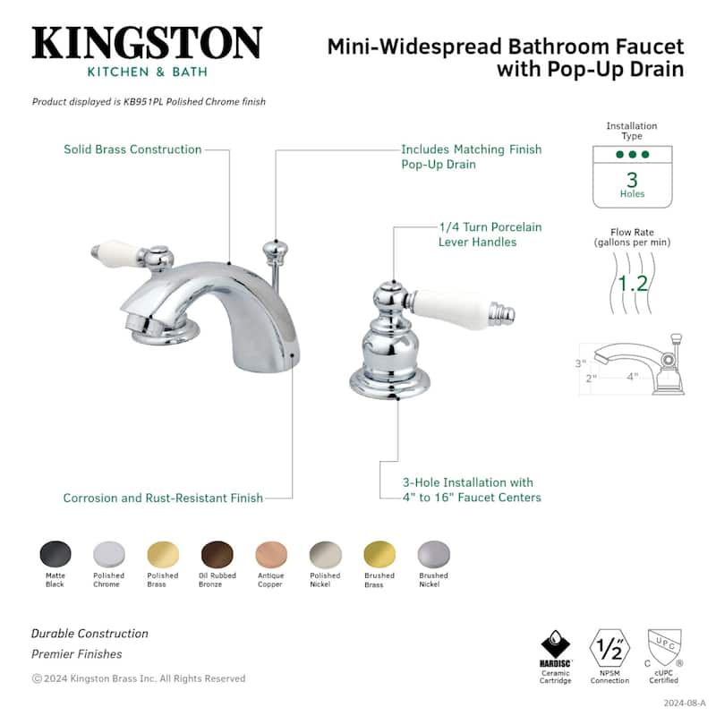 Victorian Mini-Widespread Bathroom Faucet