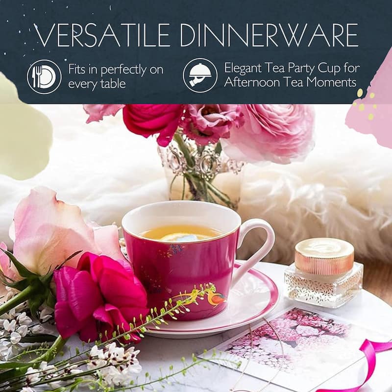 Sara Miller for Portmeirion London Chelsea Teacup and Saucer - 8 oz.