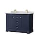 Option Dark Blue / White Carrara Marble Top / Brushed