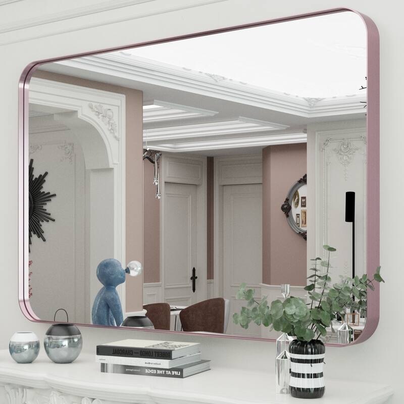 Rectangle Bathroom Mirror for Vanity Wall Mounted Vertical Horizontal Makeup Mirror