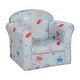 preview thumbnail 1 of 7, Gymax Kids Sofa Toddler Upholstered Armrest Chair w/Solid Wooden Frame Grey