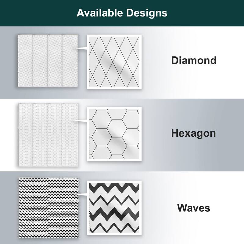 CHICOLOGY Adjustable Sliding Panels, 4-Rail Track, for Large Windows