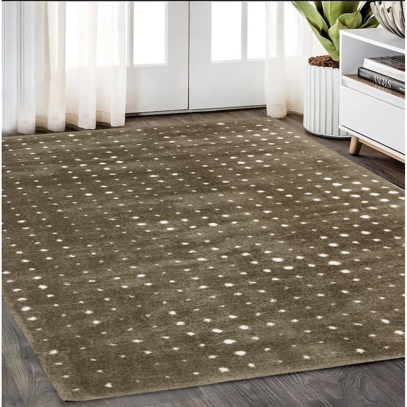 HomeRootsGeometric Industrial Runner Area Rug - 90.55' X '62.99' X '0.98 - Brown/Ivory