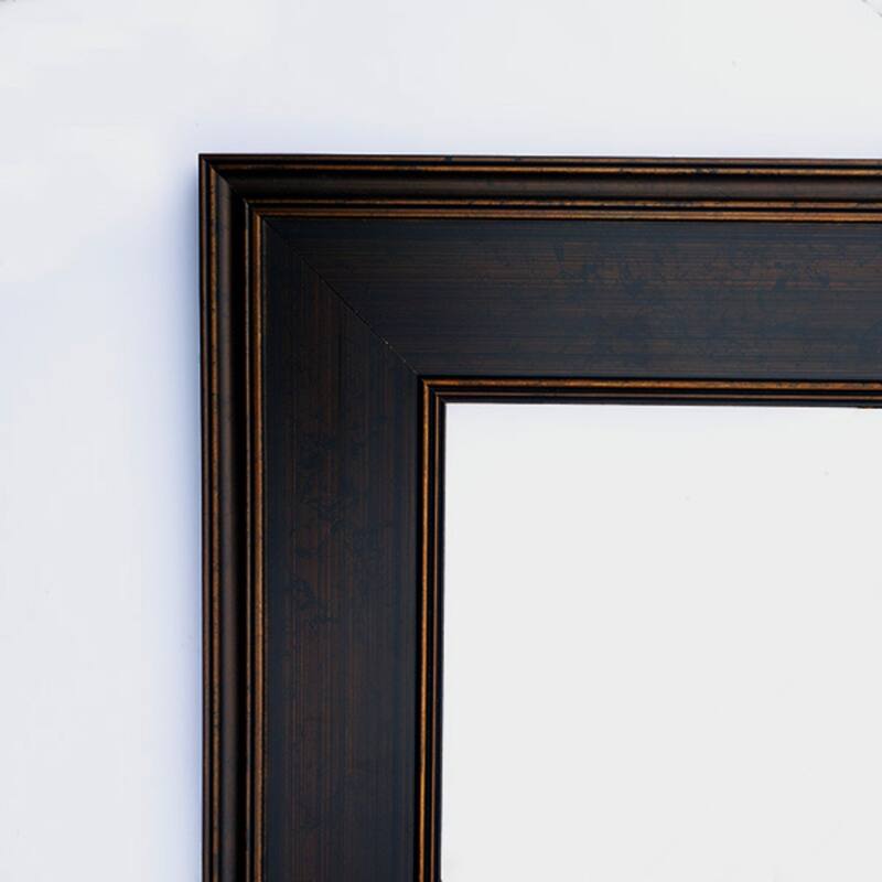 Mezzanine Espresso Wood Framed Natural Corkboard Bulletin Board