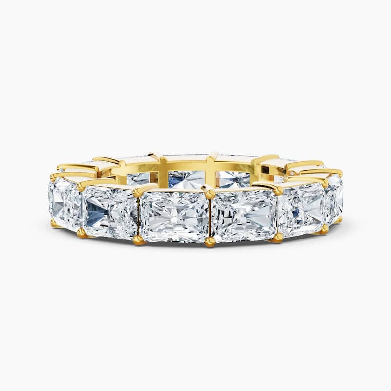 Auriya 14k Gold Radiant East-West Lab Grown Diamond Eternity Band 2.10 - 8.25 ct. tw. (F-G, VS) - 6.50 ct. wt. - 4.5 - Yellow